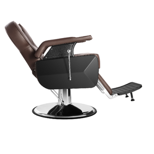 Chaise de barbier marron moderne avec grande pompe pour salon scolaire prix de gros expédition incluse pour salon de coiffure utilisation - Product Image 2