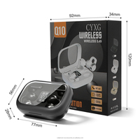 Auriculares Inalámbricos JL de Baja Latencia para Juegos, 5.4 30ms, Auriculares con Clip para Oreja, Deportivos, Estéreo, Bajos, IPX4, Resistentes al Agua, LED Digital
