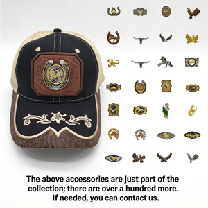 <span class=keywords><strong>Cappello</strong></span> Trucker Unisex in Rete con Design Metallico per Combattimenti di Galli, Ricamo Delicato, Stile Western Cowboy, Moda Hip Hop per Esterni - Product Image 2