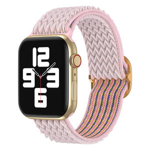 Bracelet de montre tressé en nylon élastique réglable pour Apple Watch Series S1-9 40MM 44MM 49MM Ultra - Product Image 5