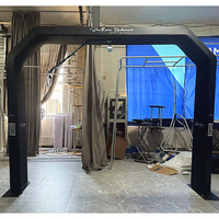 Photomaton 360° avec Plateforme de 100 cm, Miroir Infini en Verre, Remplacement du Moteur, pour 4 Personnes