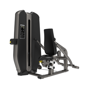 Machine de presse triceps assise réglable en acier, à charge par broches, avec pile de poids de 70 kg, équipement de musculation commercial pour les bras - Product Image 1