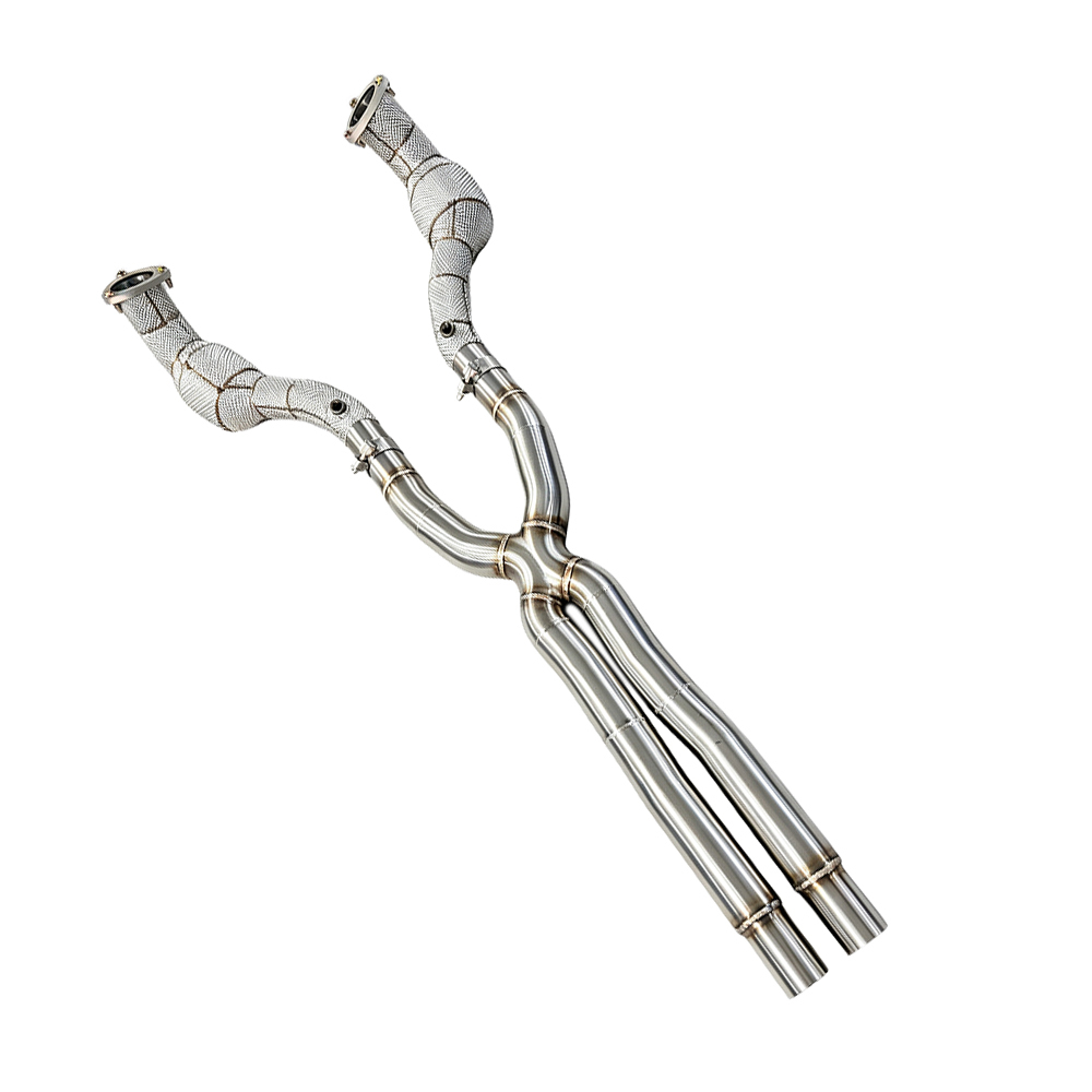 VantaFlow High Flow Catted Downpipe and X Mid-pipe Exhaust for Ferrari California 4.3L 2009-2014 Tuning Header With 100/200/300Cell