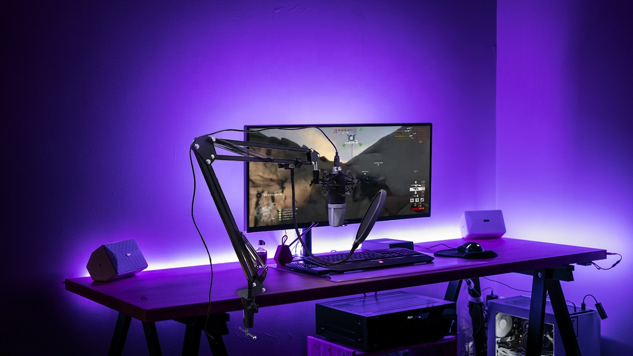 MAONO professionnel audio stéréo micro micro de studio avec pied de micro