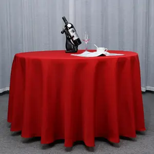 White Wedding Table Cloth 2023 High Quality Polyester 120 Round Tablecloth Fit Table Tablecloth Wedding Party Banquet