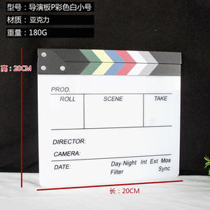 Clapboard professionnel en acrylique pour réalisateur de films et de séries TV, marqueur de scène d'action, 30*27 cm, pour cinéma, théâtre et tournage vidéo - Product Image 5