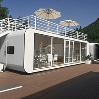 Maison préfabriquée de haute qualité, capsule spatiale de luxe, maison préfabriquée en forme de capsule, maison en conteneur durable, 20 pieds et 40 pieds
