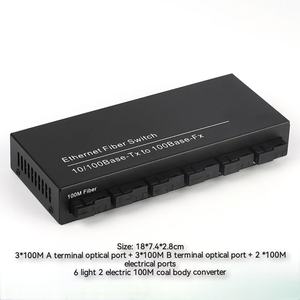 Jue Hong 2023 Fast Ethernet Switch Converter Werkseitig Günstiger Preis 10/100M 2*6 * SC Schneller Glasfaser anschluss 20km - Product Image 6