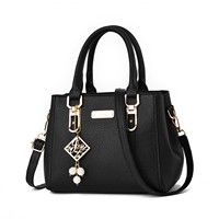 Star Vintage Damenhandtasche Wasserdichte Große Kapazität PU-Leder+Polyester Reißverschluss Schulter-Umhängetasche