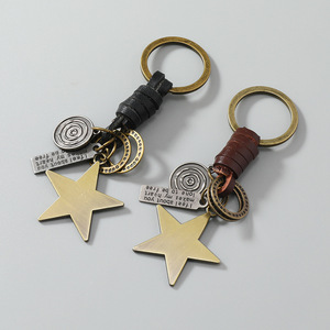 Porte-clés personnalisable en laiton avec clip, accessoire de porte-clés en cuir, breloque de sac d'Halloween, porte-clés de voiture en métal sur mesure - Product Image 3
