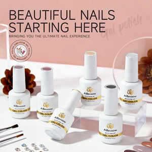 AiBevoow - Proveedor Profesional de Uñas, Kit de Esmalte de Uñas en Gel de 6 Piezas de 15 ml, Tema Morandi, Larga Duración, Secado con Lámpara UV - Product Image 4