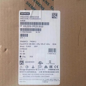 Convertidor de Frecuencia Siemens 6SL3210-1PE23-3UL0 15KW 380V IP20 Control por V F - Product Image 1