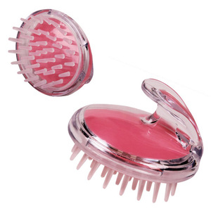 Cepillo de masaje para el cuero cabelludo, peine de masaje de plástico rosa cristalino para el cuidado de la salud - Product Image 4