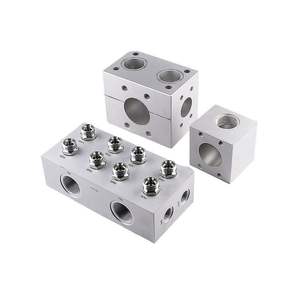 Produttore di lavorazione di precisione CNC blocco collettore idraulico in lega di alluminio personalizzato - Product Image 5