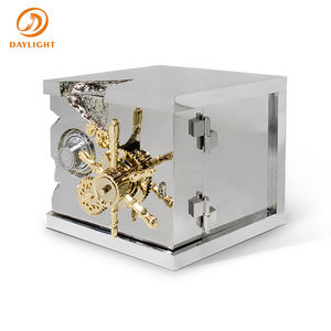 Caja Fuerte Millionaire de Lujo con Marco de Latón, Mueble de Seguridad Italiano en <span class=keywords><strong>Oro</strong></span> y Plata para Dinero - Product Image 4