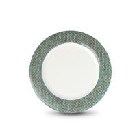 Assiettes Rondes Vertes en Porcelaine – Vaisselle de Restaurant Écologique en Porcelaine Fine (Bone China)