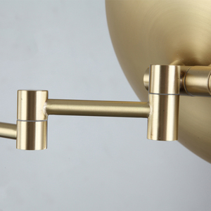 Round Shape LED <span class=keywords><strong>make</strong></span> up gương Ba kính lúp với cảm biến cảm ứng chuyển đổi vàng hợp kim nhôm Kệ cho phòng tắm - Product Image 6