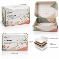 Boîte d'expédition personnalisée brillante en carton ondulé E-Flute pour l'emballage d'abonnements e-commerce de produits de bien-être pour animaux de compagnie
