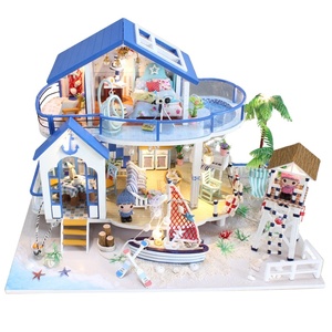 DIY Cottage Blue Sea Legend, modèle de maison en bois fait main, kit de construction, modèle de villa, jouet de décoration, cadeau exquis - Product Image 2