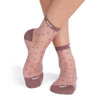 Chaussettes en soie transparentes personnalisées à la mode pour femmes, logo de marque personnalisé, chaussettes en soie fines