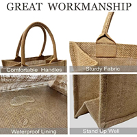 Sac fourre-tout en toile de jute naturelle de haute qualité, personnalisé, écologique, pour cadeaux de mariage, avec décoration en ruban