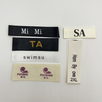 Logo de marque personnalisé/coton/satin/étiquettes de vêtements tissés étiquettes personnalisées