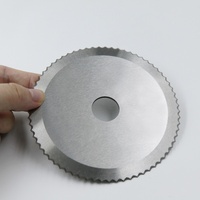 Lame circulaire dentée en acier inoxydable pour viande, couteau miniature à dents pour volaille, poulet, canard, poisson, coupe alimentaire, industrie alimentaire, 58-60 HRC