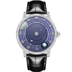 Reloj de Hombre de Lujo OEM de Acero Inoxidable, Movimiento Miyota, Cristal de Zafiro, Resistente al Agua 3ATM, Correa de Cuero Vacuno - Product Image 1
