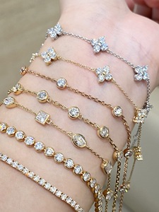 Bracelet en or 18 carats avec diamants de laboratoire de luxe Xinfly, bracelet tennis élégant, vente en gros de bijoux haut de gamme, bracelet cadeau, fabricant direct - Product Image 1