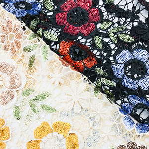 Wholesale Price Bridal Luxury Sequined Net Wedding Dress Pearls Sequin French for Pink Mesh <strong>Heavy</strong> Tulle Beaded <strong>Lace</strong> <strong>Fabric</strong> - Product Image 5