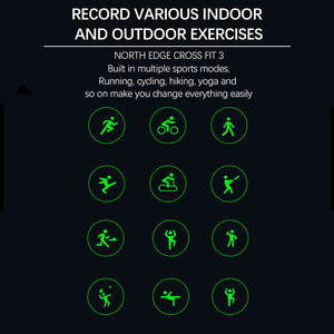 Montre GPS NORTH EDGE, montre connectée sportive, écran AMOLED HD, 50M ATM, altimètre, baromètre, boussole, montre connectée pour hommes, livraison directe - Product Image 6