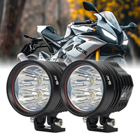 Feux antibrouillard LED pour moto LIU HJG avec DRL ambre, phare universel pour camion, lampe LED pour véhicule