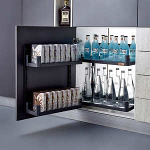 Stainless steel cabinet hardware <strong>kitchen</strong> <strong>storage</strong> basket tall <strong>unit</strong> - Product Image 2