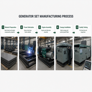 Vente directe usine : Générateur diesel 200 kW 250 kVA silencieux, type ouvert, refroidi par eau, démarrage automatique ATS pour l'Afrique - Product Image 4