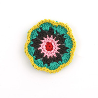 5.5cm main Crochet fleurs vêtements couverture sac Patchwork fleur à la main Crochet fleur pour vêtements accessoires bricolage décoration