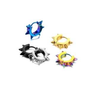 Pendientes de Oreja con Púas de Acero Inoxidable 316L, Estilo Punk, Joyería de Moda para Hombre - Product Image 1