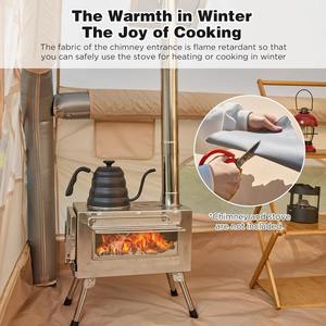 Portable extérieur étanche quatre saisons famille Camping tente Oxford tissu gonflable toit Style pour 2-4 voyageurs pour le Camping - Product Image 4