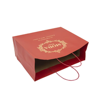 Sac cadeau en papier pour boutique de mariage de luxe bordeaux personnalisé logo de petite entreprise imprimé pour bijoux et vêtements
