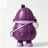 Figurine Personnalisée en PVC et ABS en Forme d'Aubergine de Dessin Animé, Statue Artistique Fabriquée en Chine, Figurine de Designer Personnalisée OEM pour Vente en Gros de Marques