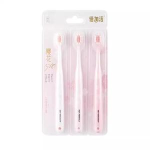 Juego de Cepillos de Dientes Extra Clean con Mango de Paja de Flor de Cerezo, Cerdas Ultrafinas y Suaves para Adultos, Paquete Familiar para Uso en Hoteles - Product Image 5