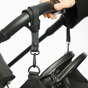2025 mới tùy chỉnh PU da Xe đẩy móc bền xe đẩy em bé Dây đeo clip cho tã và mẹ túi - Product Image 1