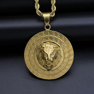 맞춤형 도매 2026 핫 세일 라이온 헤드 목걸이 변색 방지 18K PVD 금 도금 스테인리스 스틸 주얼리 - Product Image 3