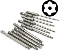 TOOLJOY Jeu de 12 embouts de tournevis Torx magnétiques de sécurité S2 à tige hexagonale 1/4, anti-effraction, T6-T30 pour perceuse électrique