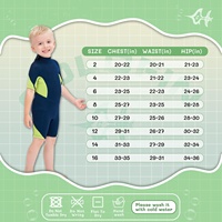 Wetsuit Anak Unisex Divestar 3mm Neoprene Anti Air Lengan Pendek Resleting Belakang untuk Balita Remaja Snorkeling Berenang Musim Panas