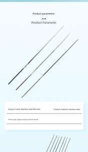 10 unids/pack plano de acero inoxidable ancho reutilizable barbacoa Shish Kabob pinchos palos juego de pinchos de Metal <span class=keywords><strong>Kebab</strong></span> - Product Image 6