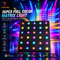 Matrice de 36 LED RGB, éclairage LED 130W DMX512 RDM, panneau lumineux matriciel pour DJ, discothèque, événement, mariage, éclairage de scène