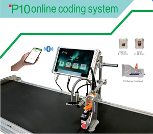 Machine de codage de logos à écran tactile de 10 pouces, imprimante à jet d'encre automatique en ligne pour le marquage des numéros de série et des codes QR sur les surfaces métalliques - Product Image 3