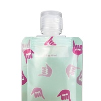 Pochette de recharge personnalisée brillante avec bec verseur 90ml 100ml 150ml – Emballage portable pour lotion corporelle et liquides cosmétiques