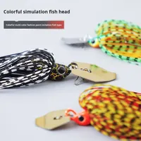 7g 9g 11g 13g 18g 21g Chatter Bait Composite Spinner Leurres Jig Head Silicone Jupe Barbelé Crochet Chatter Bait Leurre De Pêche