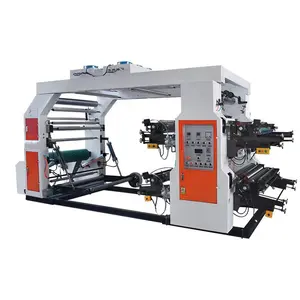 Pemasok mesin cetak Flexographic plastik tipe tumpuk 6 8 warna otomatis kecepatan tinggi